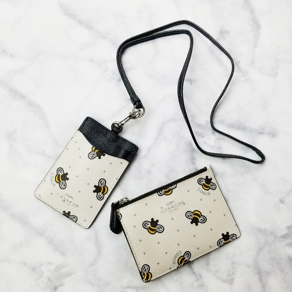 Coach Accessories - Coach|Mini Bee Print Lanyard & Coin Purse